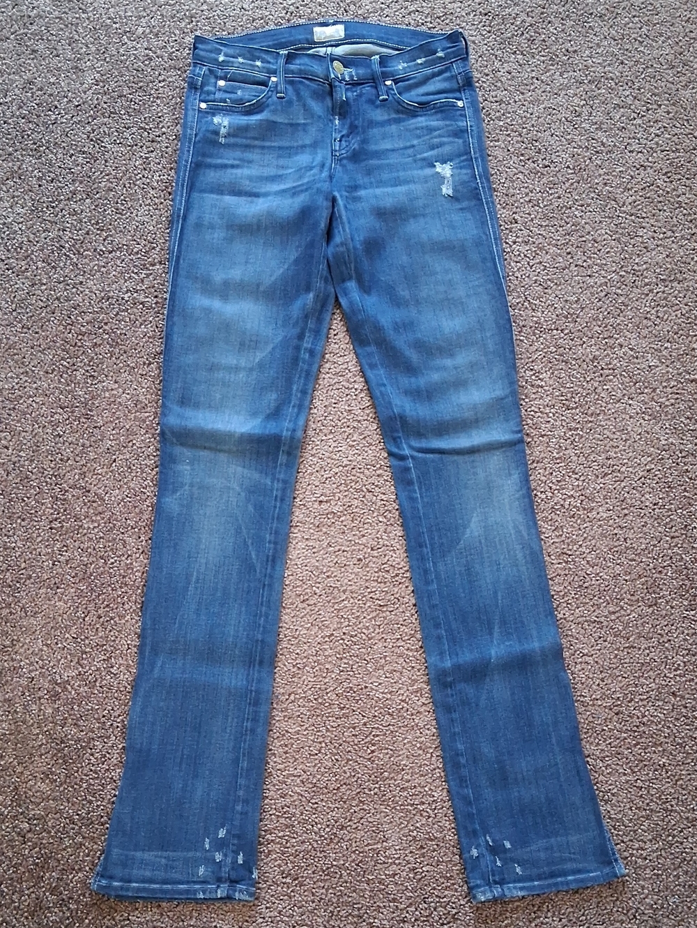 MOTHER The Slasher Hillbilly Heart Women's Dark Blue Bootcut Jeans
